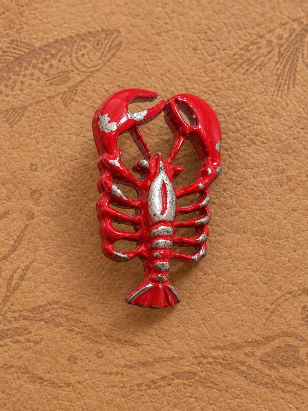 Maine Red Lobster Diecast Vintage 1960's Restaurant Souvenir Lapel Pin Tie Tack